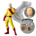 New Hot One Punch Man Saitama Amazing Yamaguchi Revoltech Saitama In Stock Anime Action Collection Figures Model Toys Gifts