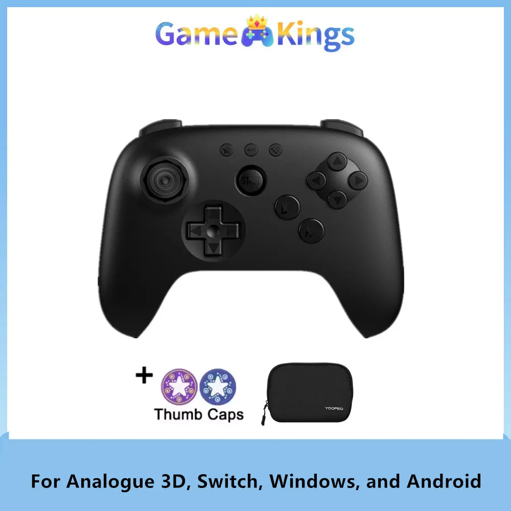 8Bitdo N64 Bluetooth Controller for Analogue 3D, Switch, Windows, and Android (Black) Gaming  Gamepad