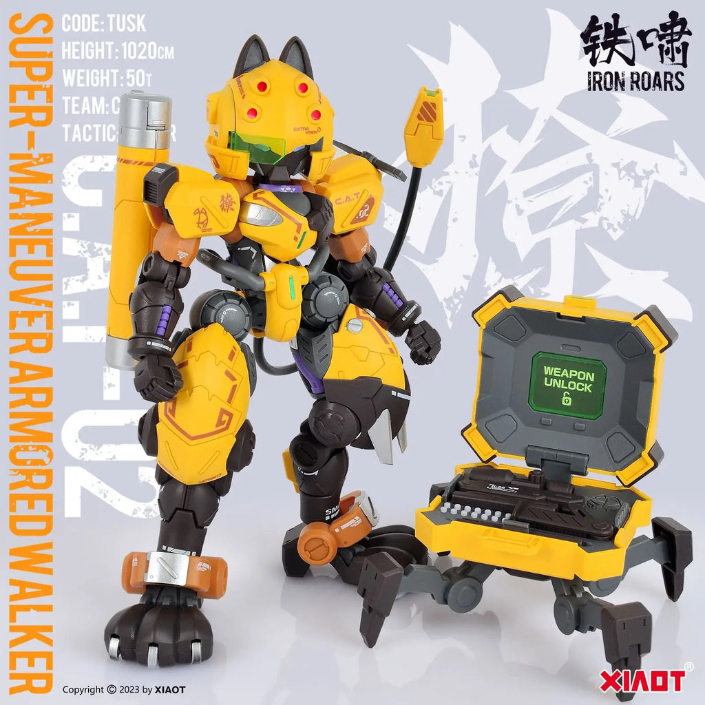【in Stock】xiaot Iron Roars Cat-01 1/60 Armored Waller Ninja Cat C.a.t-01 02 03 Assemble Action Figure Model Toys