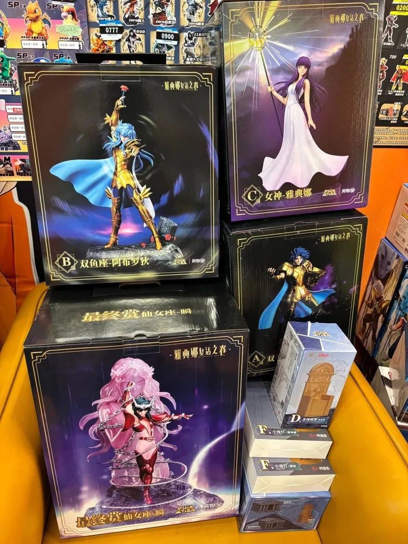 New In Stock Saint Seiya Action Figure - Gemini Saga Pisces Abrodia Athena Andromeda - Collectible Handpiece Toy Gift For Fans