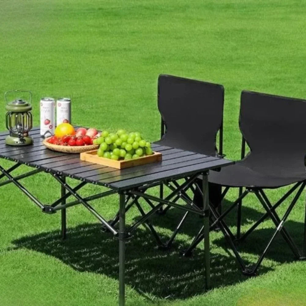Tourist Folding Long Table Outdoor Picnic Desk Beach Leisure Desks Camping Barbecue Folding Tabl Portable Storage Egg Roll Table