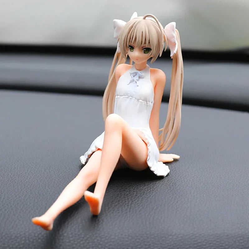Anime Figure Cartoon kawaiii Yosuga no Sora Kasugano Sora sitting position Action Figure Host Computer Chassis Decor car Ornamen