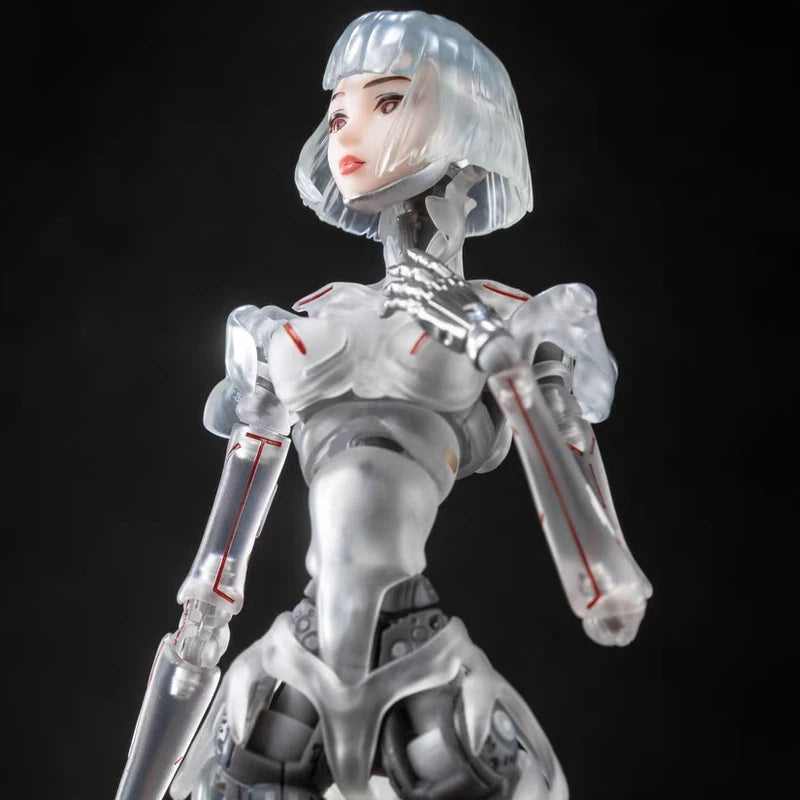 18cm Bone Workshop 1/12 Articulated Action Figure Ai Agent Lady Transparent Mechanical Body Desktop Ornament For Anime Fans