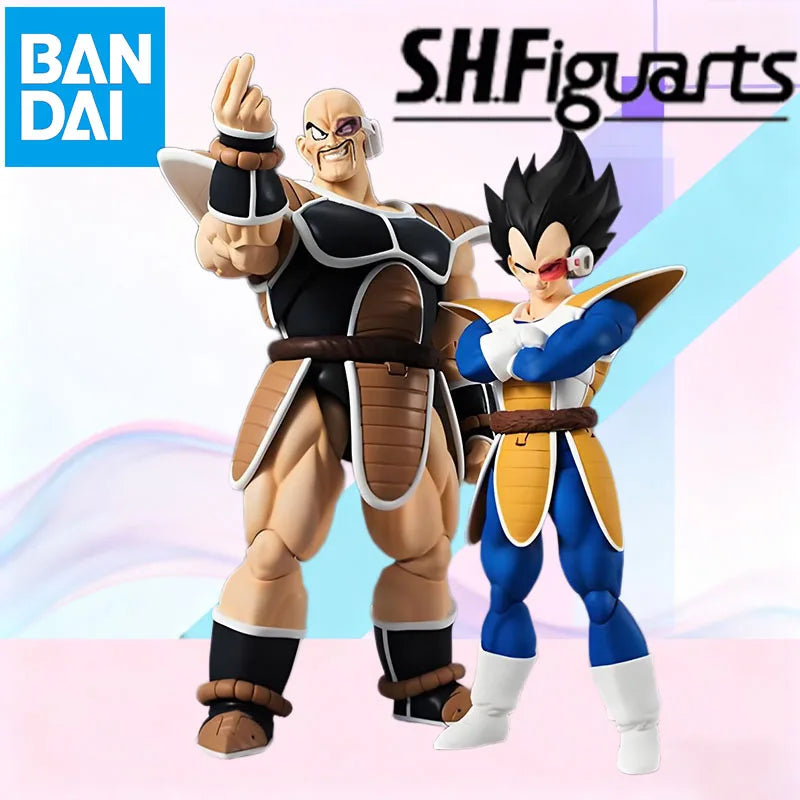 In Stock BANDAI Original S.H.Figuarts DRAGON BALL VBGETA NAPPA SDCC SHF Action Figure Model Toy Gift for Kid Foam Box Packaging