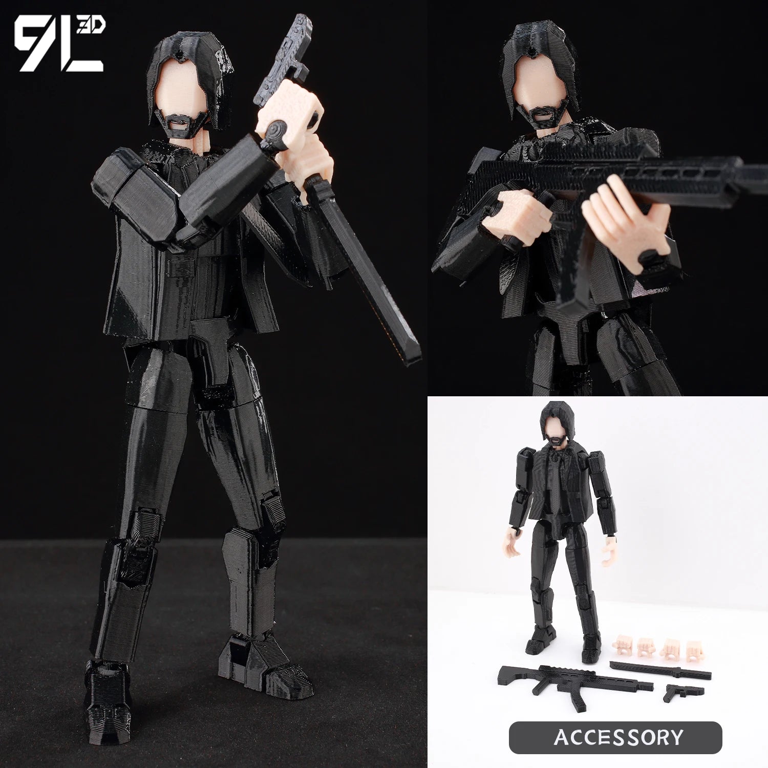 9L3D Lucky13 The Walking Dead Multi Jointed Anime Figure Collectible Full Body Movable Robot Cool Anime Figure for Birthday Gift