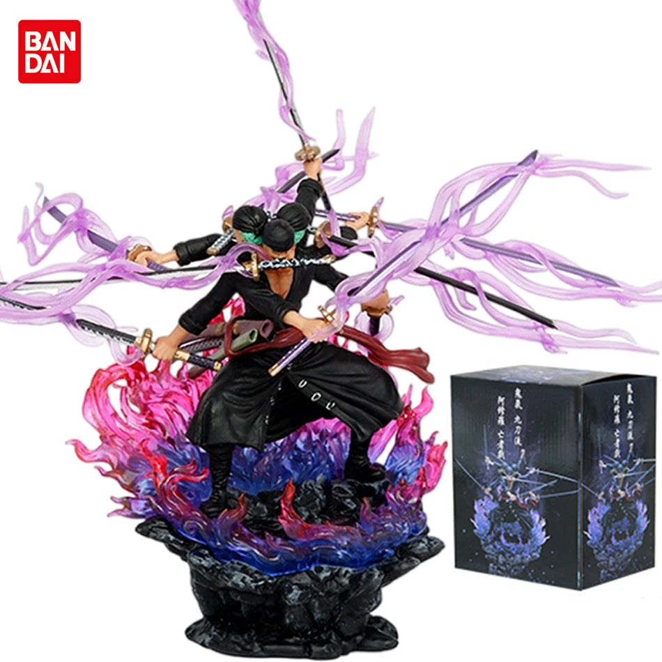 Hot One Piece 15cm Anime Figure  Asura Roronoa Zoro Statue Action Figure Collection Model Kid Toy