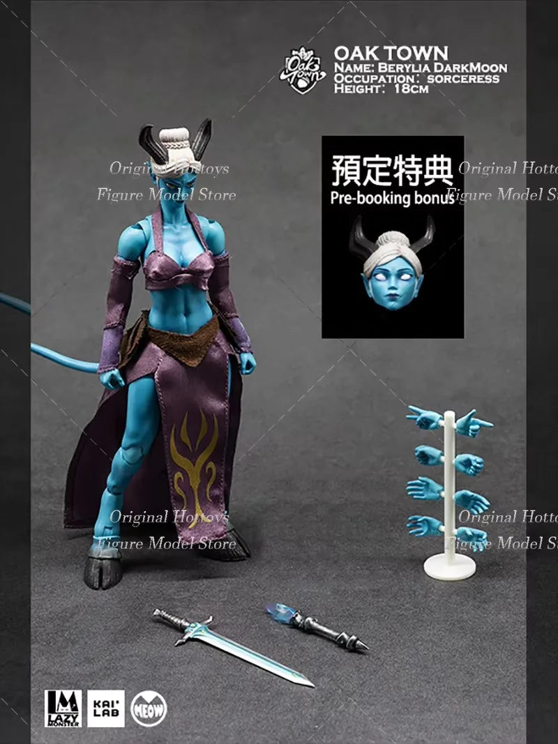 Lazy Monster 1/12 Scale Female Soldier Berylia Darkmoon Oak Town Elf Full Set About 17cm Action Figure Model Doll Gifts