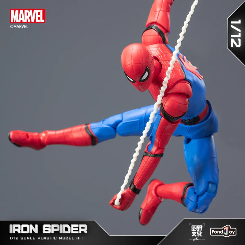 Genuine 1/12 FondJoy Marvel Spider-Man Venom Articulated Action Figures Model Kit Desktop Ornaments Boy Splicing Trendy Toy Gift