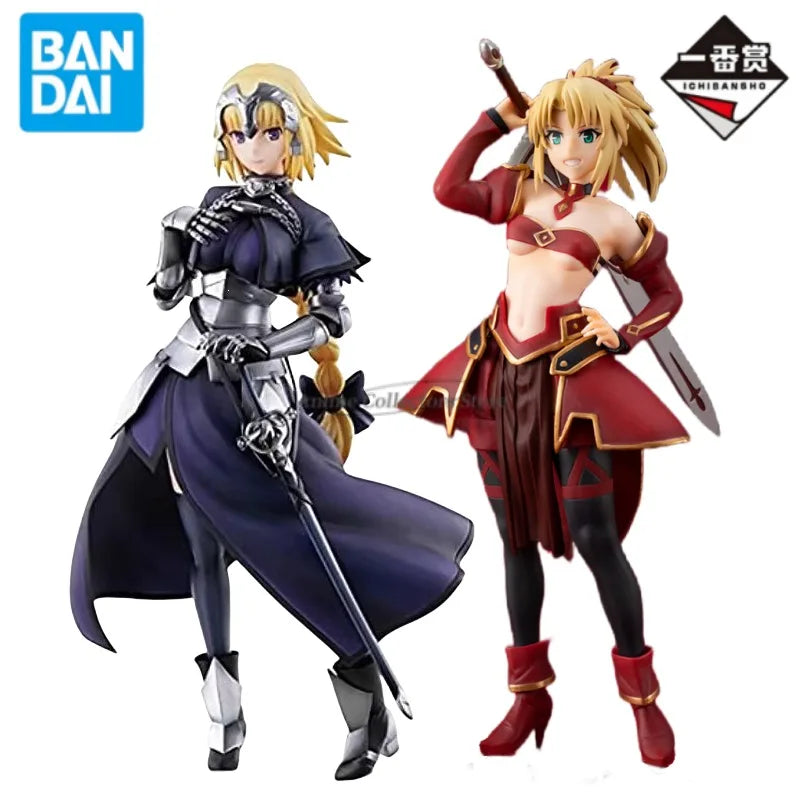Original Bandai Anime Fate/Apocrypha Ichiban Kuji Jeanne D'Arc Mordred Saber of Red Anime Figures Desktop Ornaments Gifts