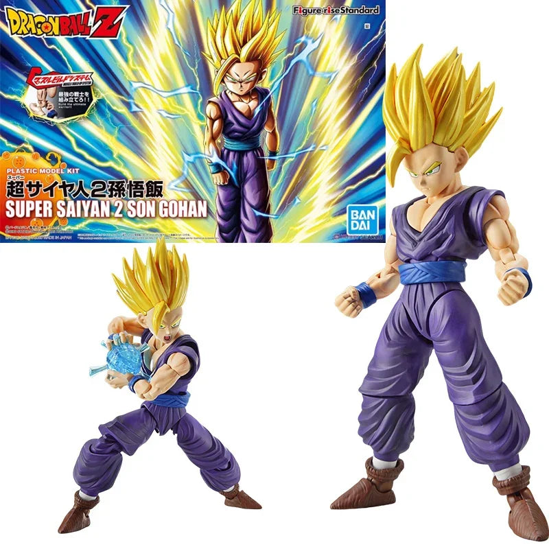 Bandai Genuine FRS Dragon Ball Son Goku Son Gohan Vegeta Frieza Super Saiyan Anime Action Figure Assembly Model Toys Gift Kids