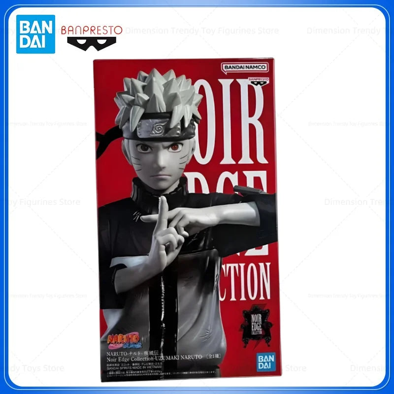 Bandai In Stock Banpresto Original Anime Naruto Shippuden Noir Edge Collection Uzumaki Naruto Action Figure Model Toy Gift DT