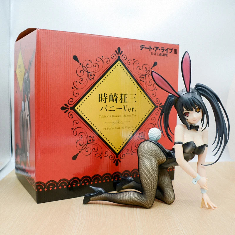 24cm KDcolle Date A Bullet Kurumi Tokisaki Anime Figure Date A Live Yatogami Tohka Bunny Girl Action Figure Adult Model Doll Toy