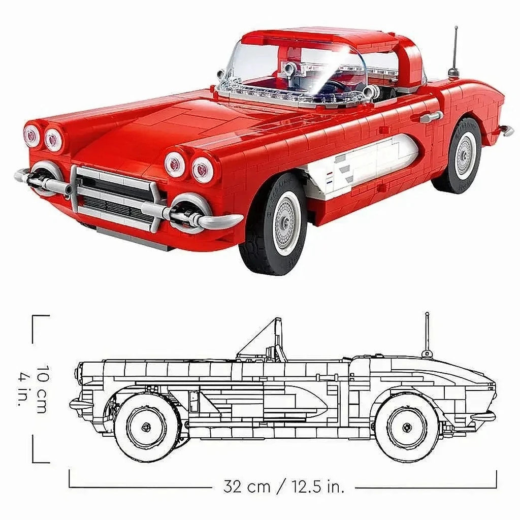 Red Convertible sports car 10321 Building Blocks Sets Suitable For Christmas Gifts Compatible With Legoed Particles