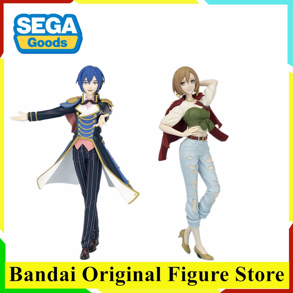 Original SEGA Hatsune Miku Kagamine Len Rin Megurine Luka MEIKO KAITO Anime Figure Toys Desktop×Decorate Collections PVC Model