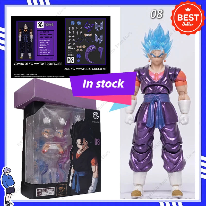YG-MW Studio OC Toys Super Saiyan Vegetto Action Figures Dragon Ball SHF Super Saiyan SSJ Vegetto Son Goku Vegeta 3.0 Body