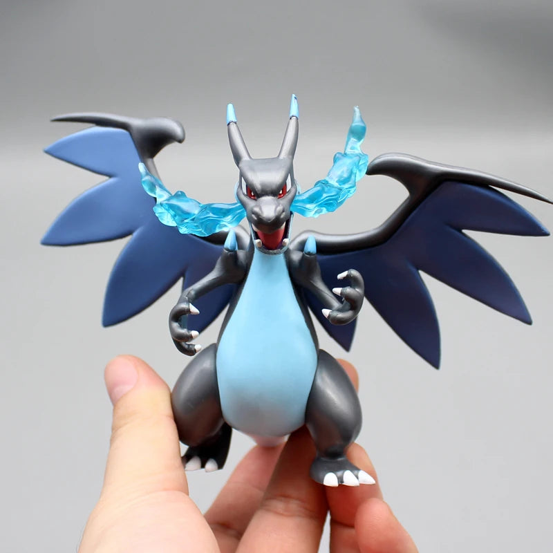 10cm Mega Charizard X Popular Anime Figure Model Gk Statue Boys Collection Desktop Decoration Ornament Doll Toys Gifts