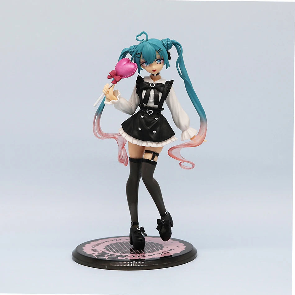 11-20CM Hatsune Miku X Cinnamoroll Figure Anime Collectible Models Decorative Decorations Children Birthday Christmas Kawaii Gif