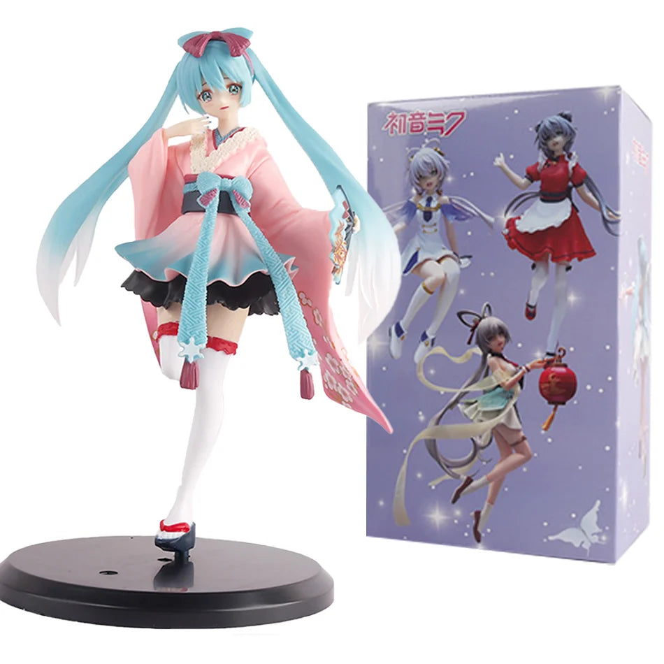 Neue Hatsune Miku Anime Figur Spielzeug Neo Tokyo Serie Kimono MIKU Kawaii Cartoon PVC Action Figur Modell Puppen Geburtstagsgeschenke