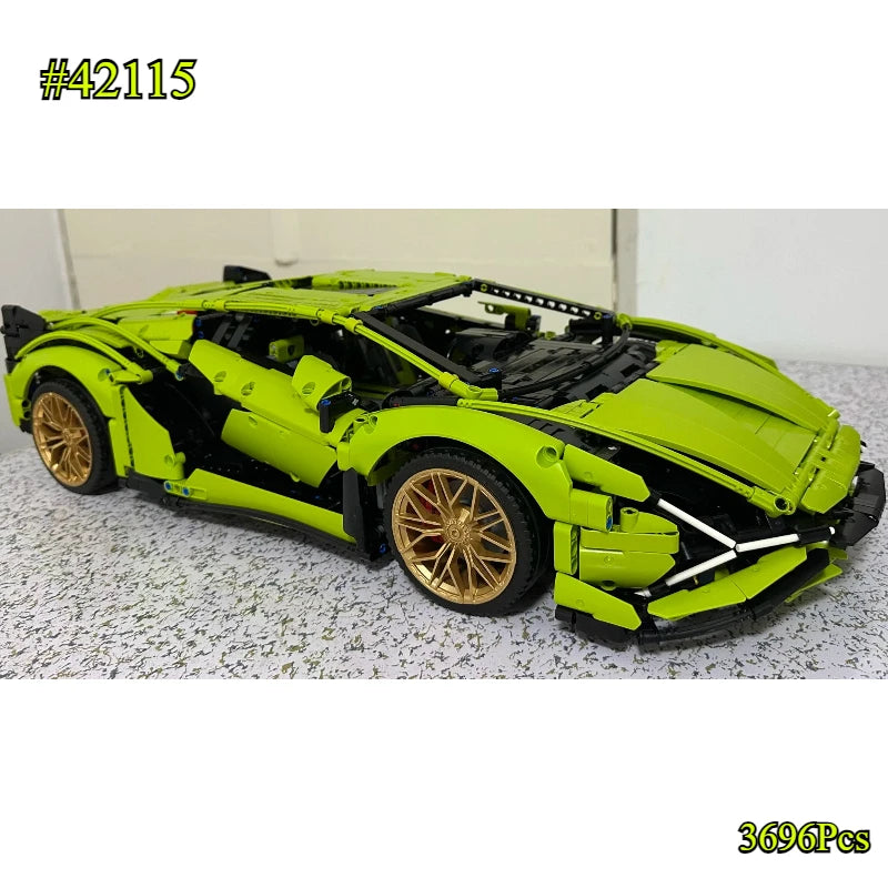 Green Luxury Sedan Supercar 42115 Building Blocks Sets Compatible with Legoed Particles Suitable for Christmas Gifts 3696pcs