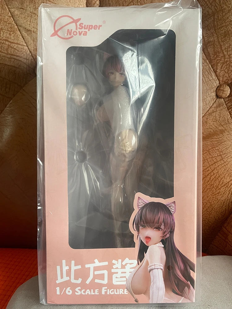 Genuine Original Super Nova Kitada Ryuuma Cat-Eared Private Girl Fang-Chan Figure 1/6 Suspender Sweater Sexy Girl Model Ornament