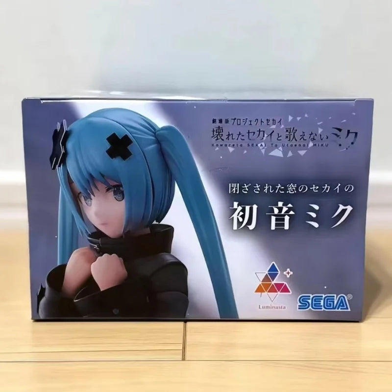 Genuine Original Sega Colorful Stage! The Movie: A Miku Who Can't Sing Luminasta Hatsune Miku Figure Model Desktop Ornament Gift