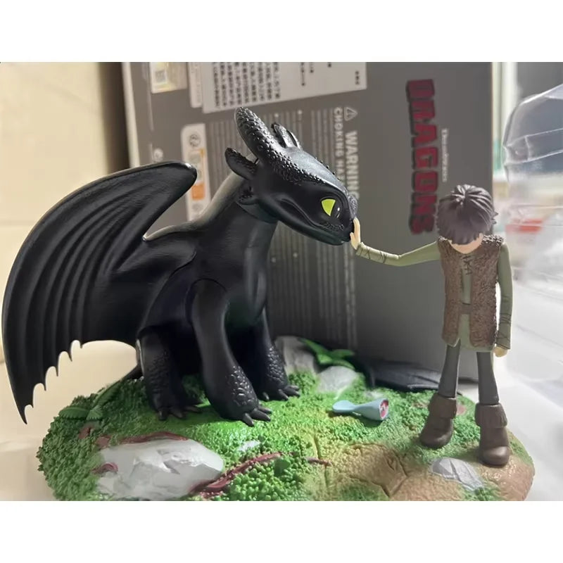 Toothless figure Trendy Toy Cartoon Kawaii Beast Kingdom Dragon Taming Master Toothless Boy Movie Accessories Trendy Toy Gift