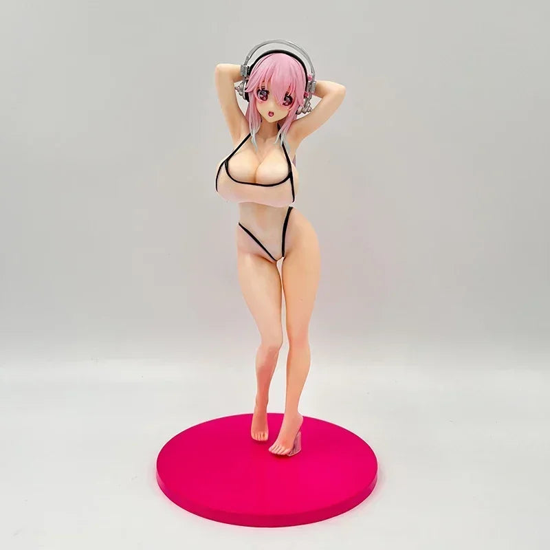 21cm Super Sonico Bikini Sexy Anime Girl Figure FuRyu BiCute Bunnies Super Sonico Action Figure Adult Collectible Model Doll Toy