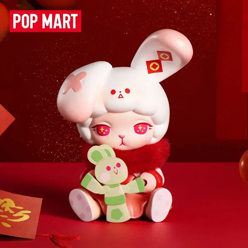 POP MART Drei, Zwei, Eins! Frohes chinesisches Neujahr Serie Blindbox Spielzeug Mode Anime Actionfigur Überraschung Mystery Box Puppen