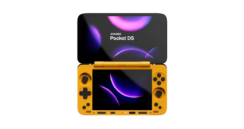 AYANEO Pocket DS-Spielekonsole, 7 Zoll, 1080P, 165 Hz, OLED-Bildschirm, 8000 mAh, tragbare Android-Handheld-Konsole, Dual-Screen-Flip-Spielmaschine