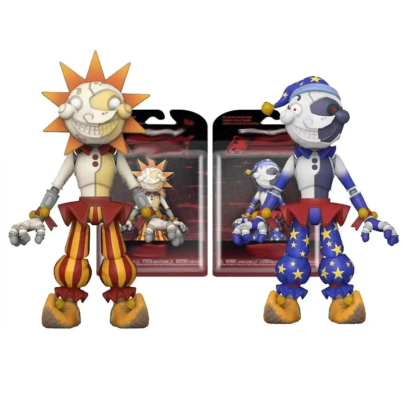 Sundrop FNAF Figures SUN & MOON Joker Freddy Bonnie Foxy Chica Fazbear Bear Action Figure Movable Figurine Dolls Toys