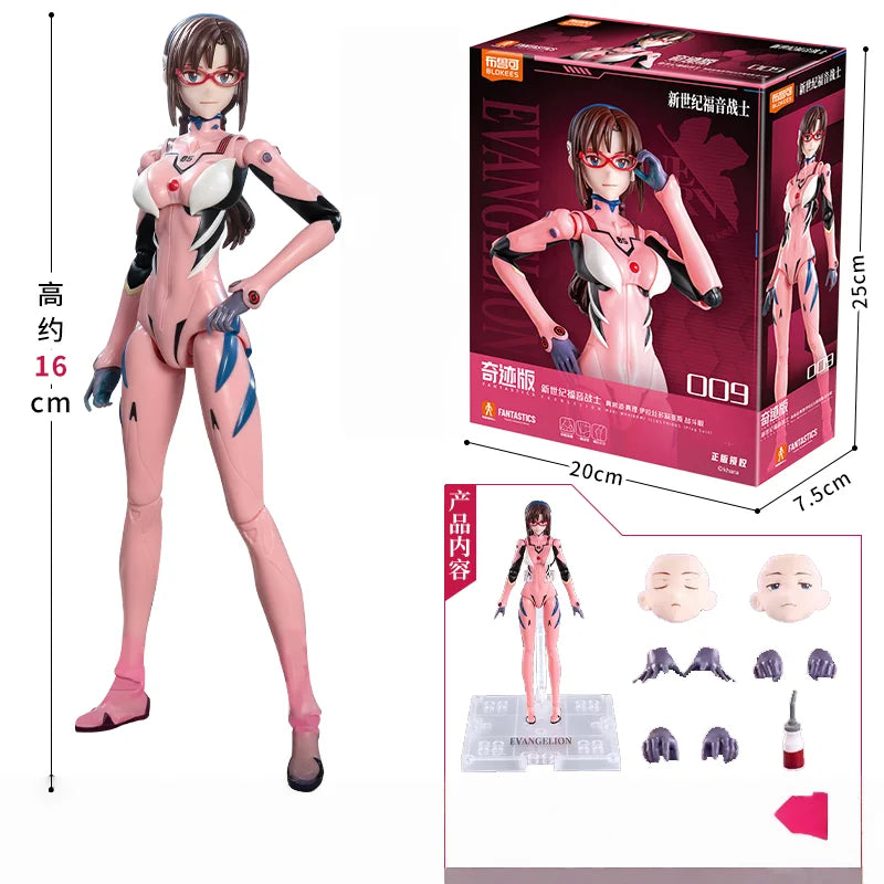 BLOKEES EVANGELION EVA-08 NEON GENESIS Action Figure Mari Makinami Illustrious Legendary Edition Assembled Anime Doll Toys Gifts