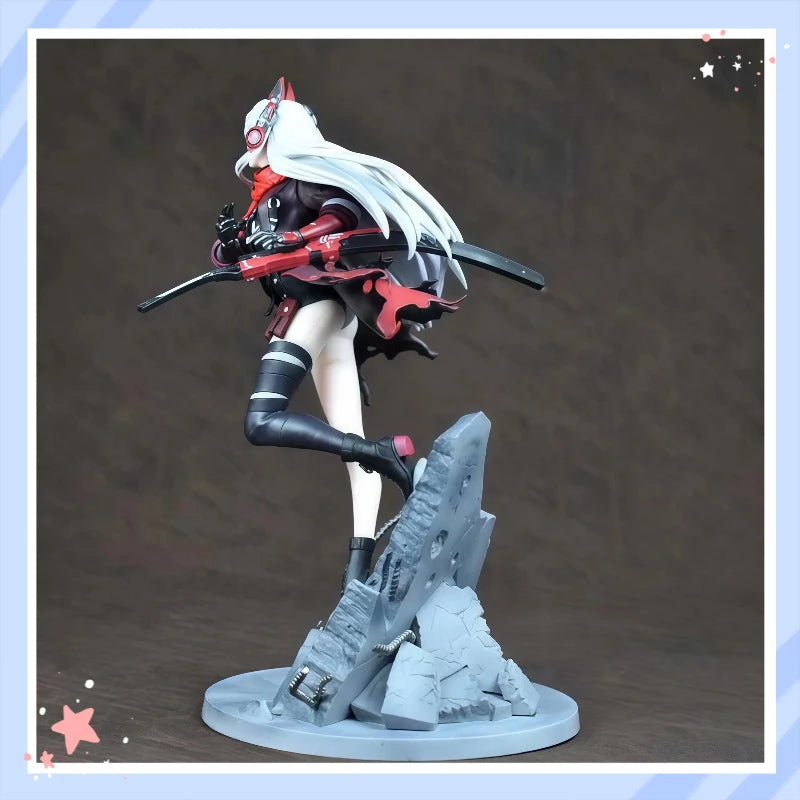 Punishing Gray Raven Lucia Crimson Abyss White Hair Anime Figure Collectible Statue Desktop Ornament Display For Anime Game Fans