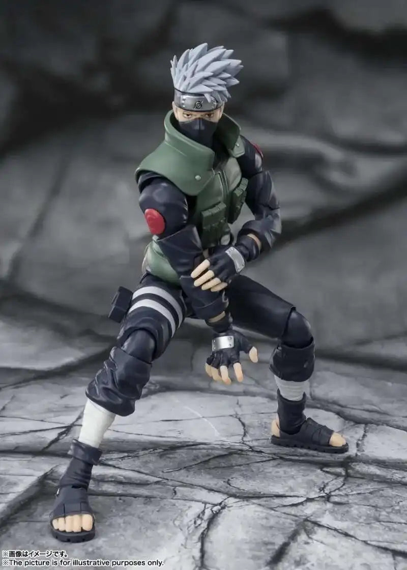 Domestic Version Kakashi 2.0 Naruto Hatake Kakashi Figure SHFiguart Shippūden The Hero of Sharingan Collectible Model Decoration