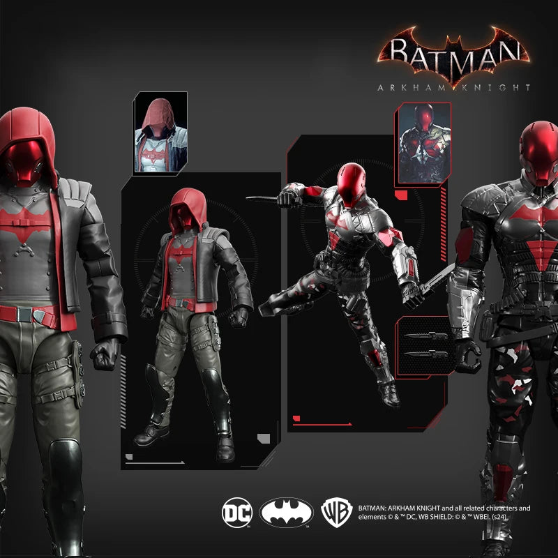 6PCS Batman Arkham Knight assembled Model Blind Box 7style 10cm Action figures Collection Hobby Model Ornaments Boys Toys Gifts