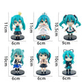 Hatsune miku Anime new figure mini character ornaments kawai hatsune table decoration for home adult toy child gift 6pcs/set