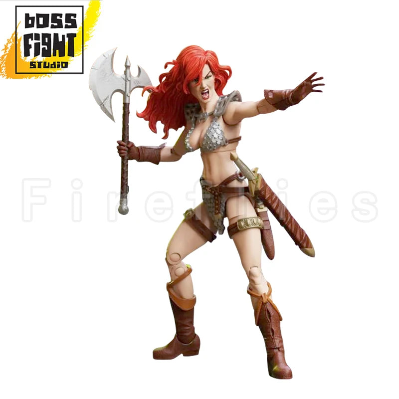 [Pre-Order]1/18 4inches Boss Fight Studio Action Figure Red Sonja Hero H.A.C.K.S. Red Sonja Anime Collection Model Toy