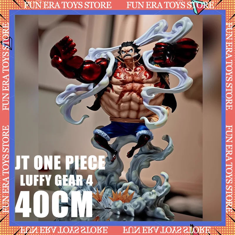 40 cm JT One Piece Ruffy Gear 4 Anime Actionfigur Statue Bounce Man Form in Dressrosa Attire Battle Model Sammlerspielzeug Geschenke