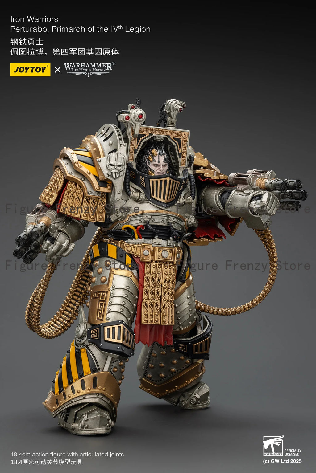 In Stock Joytoy 1/18 Articulated Figure -  Iron Warriors Legion Perturabo (Primarch of The Fourth Legion)