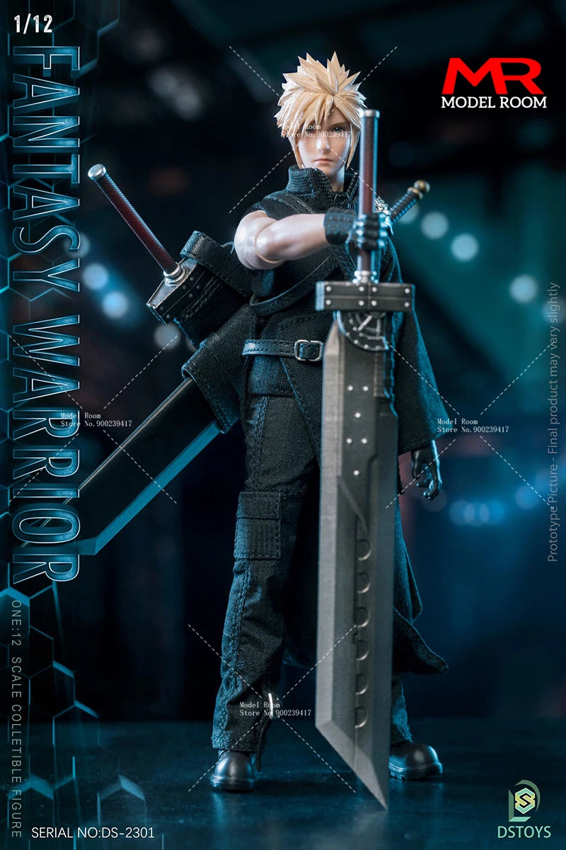 DSTOYS DS-2301 1/12 Fantasy Warrior Cloud Action Figure 6-inch Male Soldier Action Figurine Toy Full Set Collectible Model