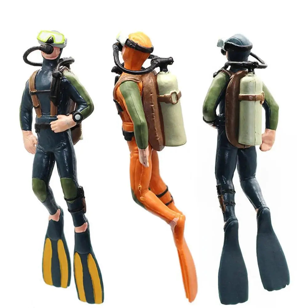 Miniature Diver Figurines Models Ornaments Diving Enthusiast People Mini Swimmers Figurines Plastic Diver Toy Figures Room Decor