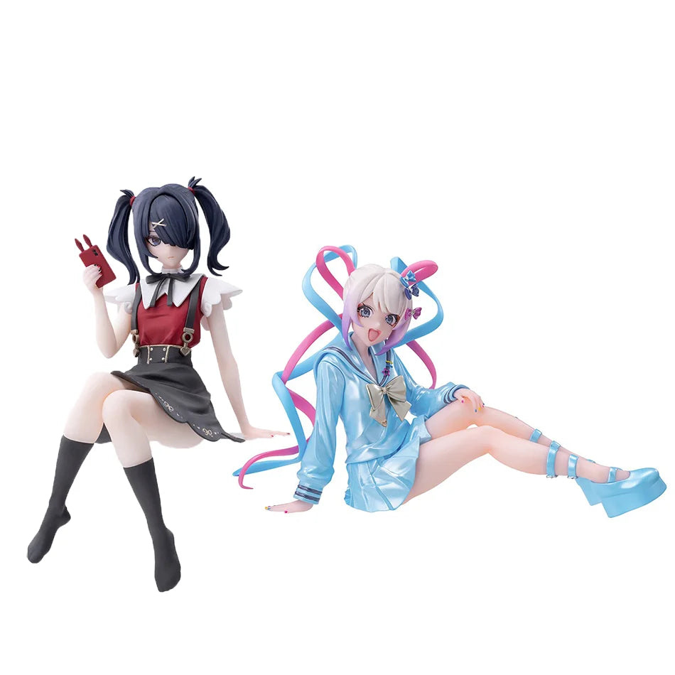 14CM Anime NEEDY GIRL OVERDOSE Noodle Stopper Figure KAnge Sitting Animation Model Toy Gift Collection Decoration Ornaments
