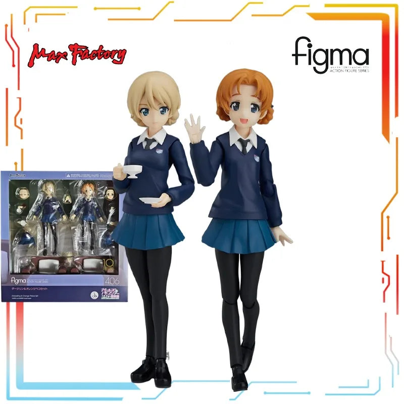 Max Factory Figma Finished Product Movable Exquisite Doll Girl and Tank Theater Edition Anime Toys Model Festival Gift for Boys