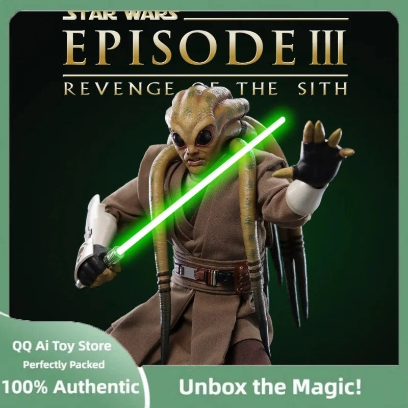 Genuine In Stock Ht Mms751 Star Wars Episode Iii Revenge Of The Sith Kit Fisto 1/6 Anime Action Collectile Model Figurine Toy