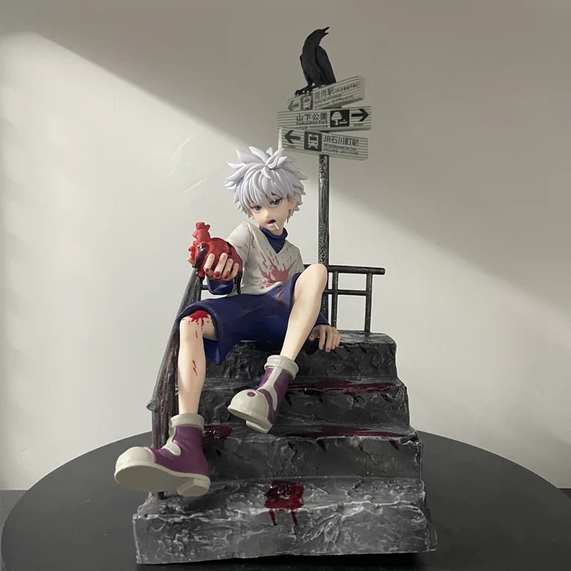 34 cm große Hunter x Hunter Killua Zoldyck PVC-Actionfigur, Anime-Figur, Killua GK Statue, Modell, Spielzeug, Sammlerpuppe, Kindergeschenk