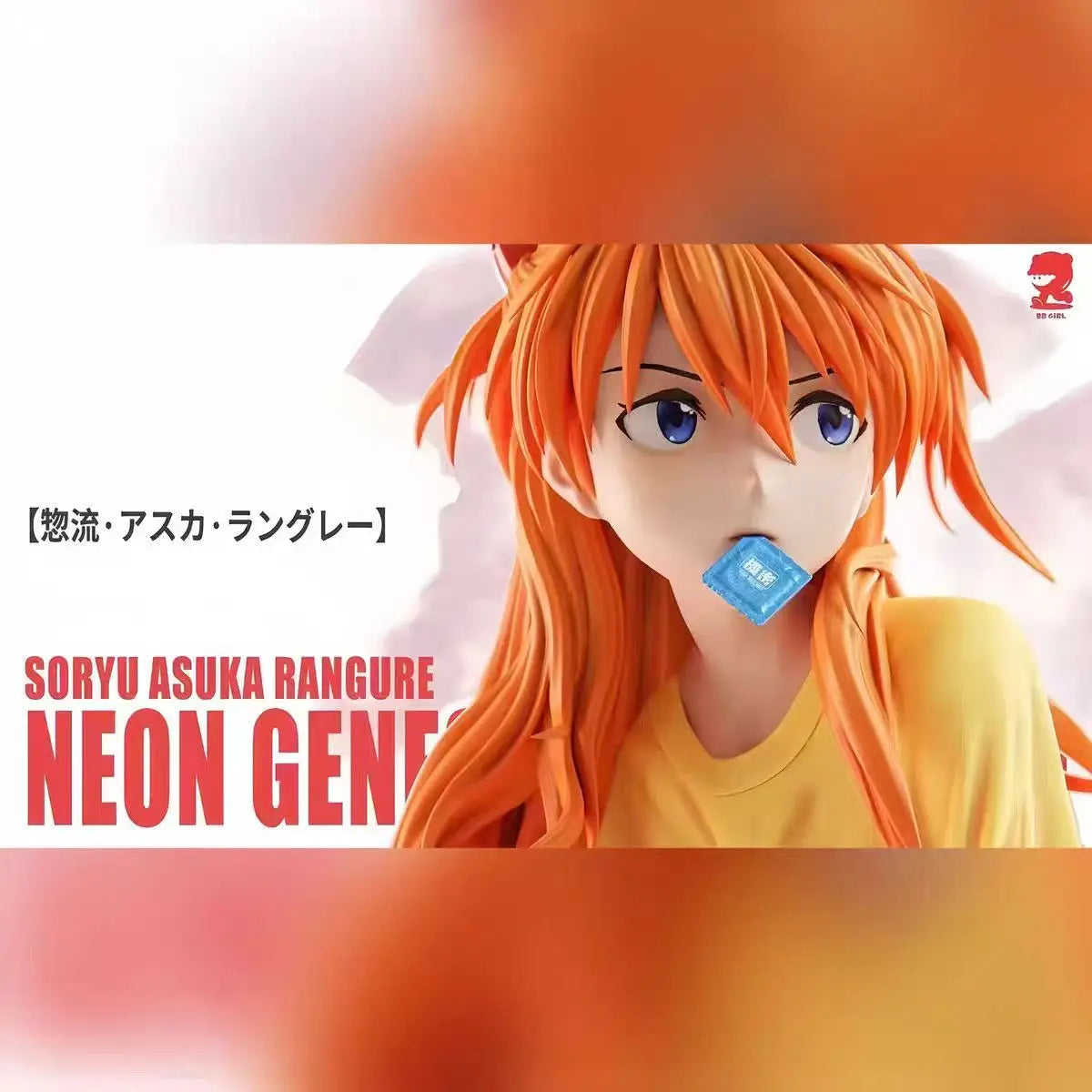 InStock Bandai Evangelion Asuka Langley Figure Japanese Version Upgrade Painting Official EVA Anime Collectible Desktop Ornament