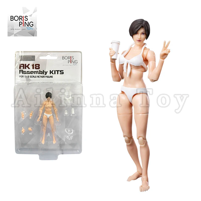 Boris Ping Toys AK18 Series 1/18 Action Figure Wave 2 Agent Wang and Avina (Standard) Anime Model