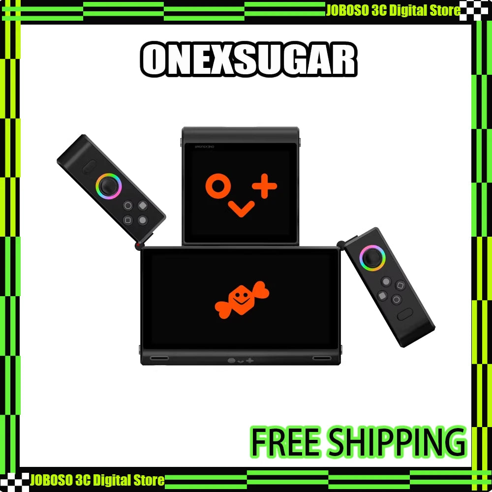 ONEXSUGAR SUGAR1 Game Console Dual-screen Handheld Game Players Snapdragon G3 Flip-top Deformable Gamepad Hall Joystick Custom