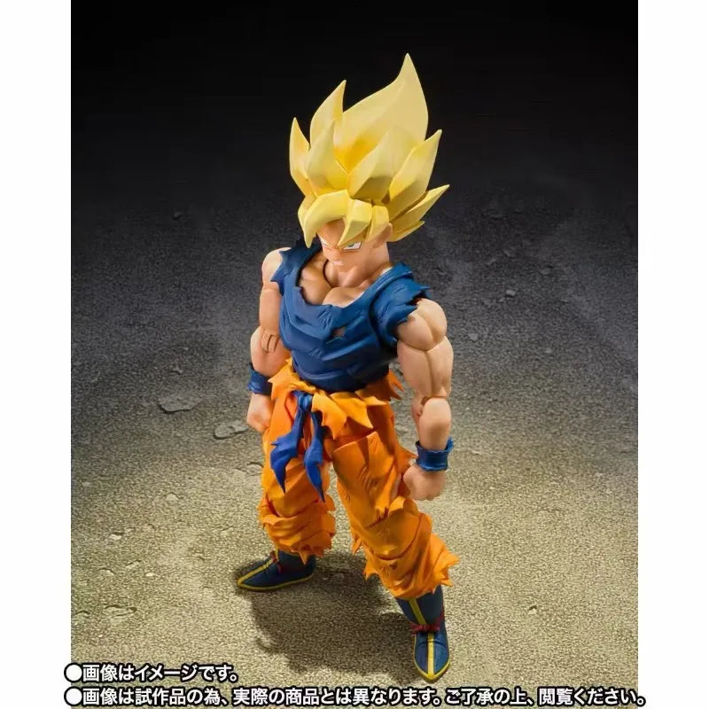 In Stock Bandai S.H.Figuarts Dragon Ball Z Super Saiyan Son Goku Fighter of Rage Soul Limited Action Figure Anime Model Toy