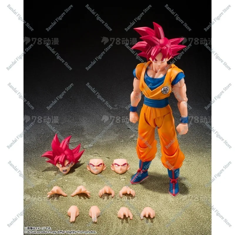 New Products Bandai S.H.Figuarts Dragon Ball Z Super Saiyan God Vegeta Goku Burdock Dodoria Zarbon Anime Action Figure Toy Gift