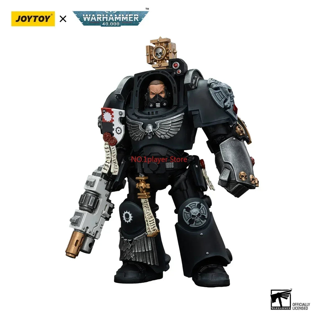 JOYTOY  40k 1/18 Action Figures 14.3cm Iron Hands Captain in Terminator Armour Garage Kit Toys in Stock